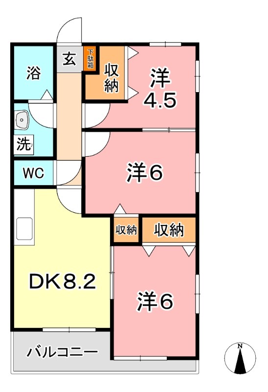 2階の間取り図