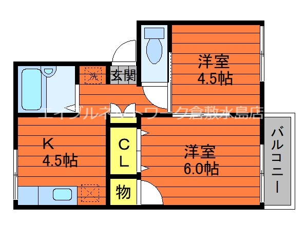 2階の間取り図