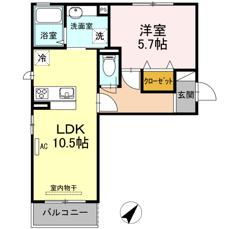 2階の間取り図