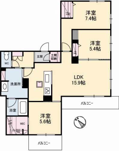 1階の間取り図