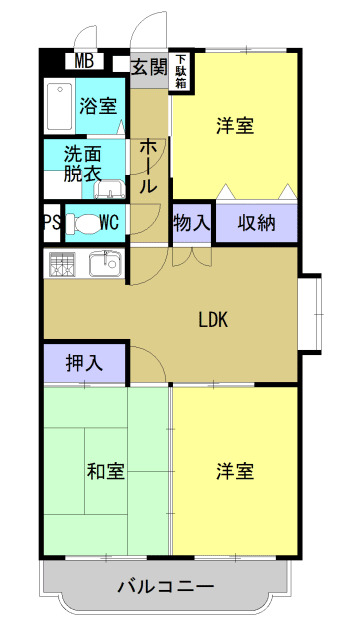 2階の間取り図