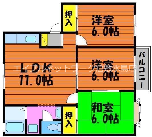 2階の間取り図