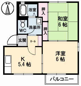 2階の間取り図