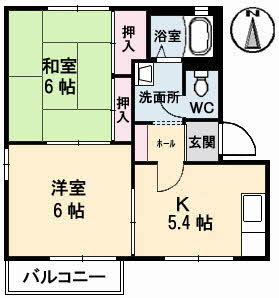 2階の間取り図