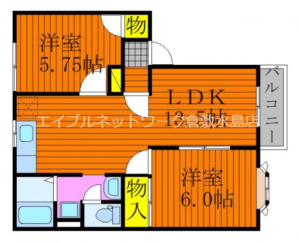 2階の間取り図