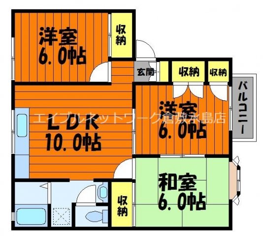 2階の間取り図