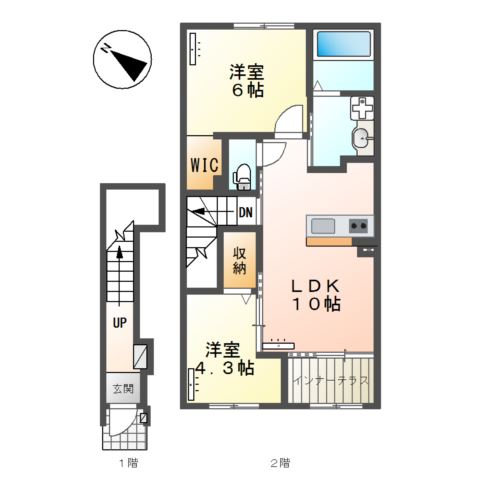 2階の間取り図