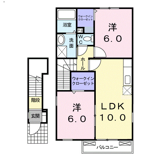 2階の間取り図