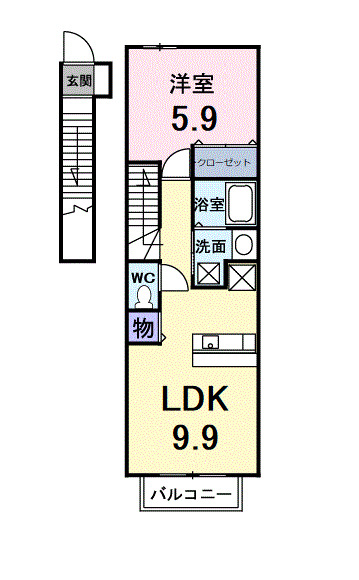 2階の間取り図