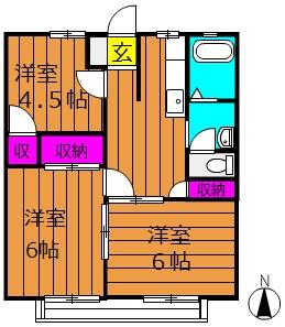 2階の間取り図