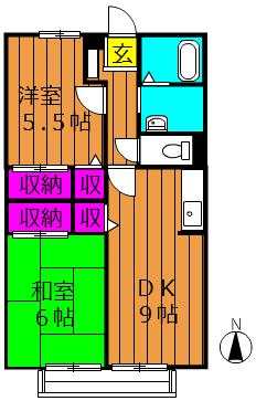 2階の間取り図