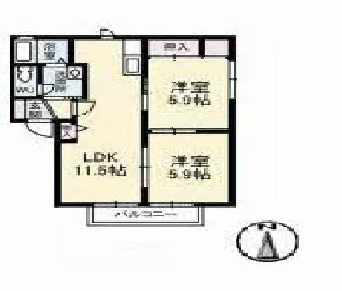 2階の間取り図