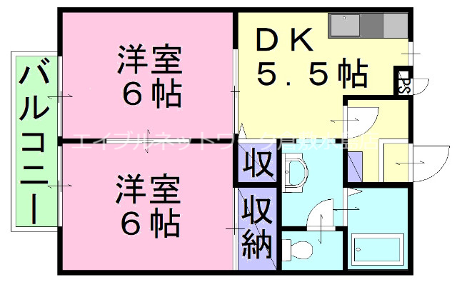 2階の間取り図