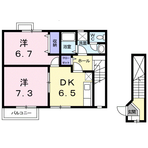 2階の間取り図