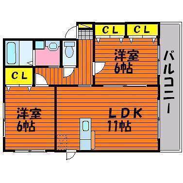 2階の間取り図