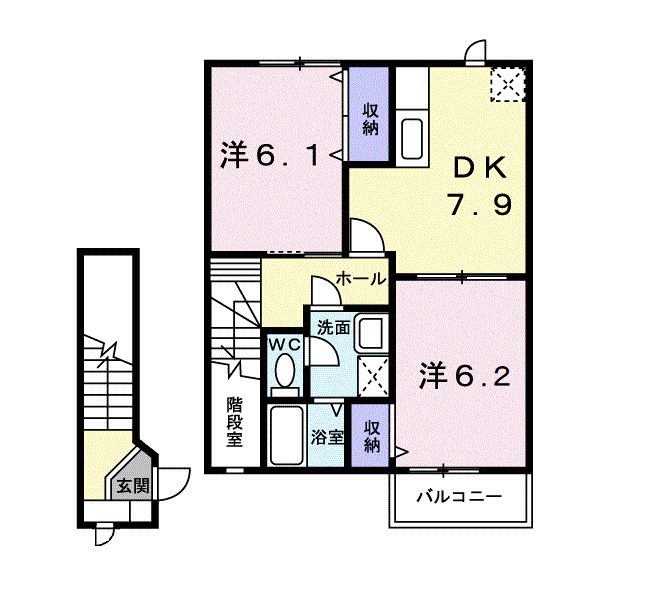 2階の間取り図