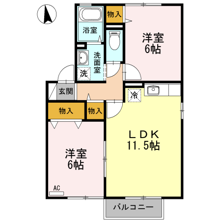 2階の間取り図