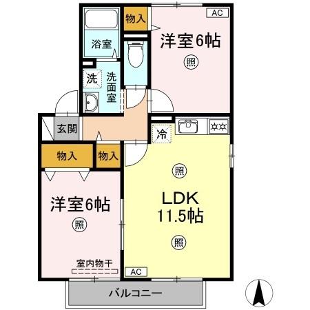 2階の間取り図