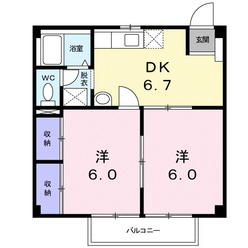2階の間取り図