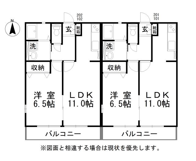 1階の間取り図