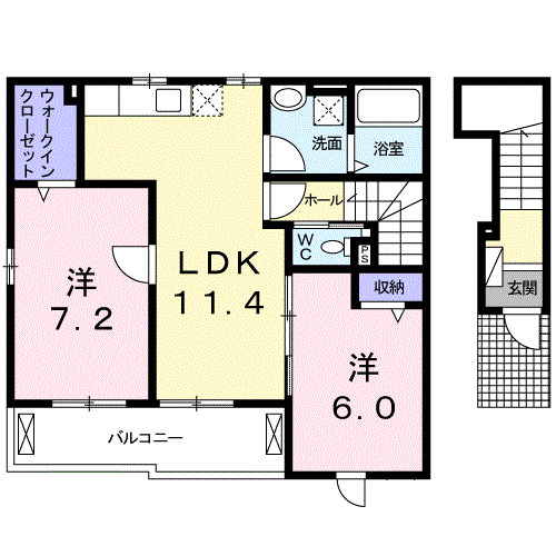 2階の間取り図