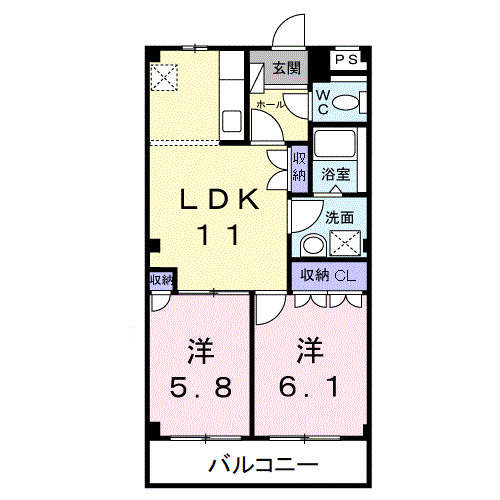 2階の間取り図