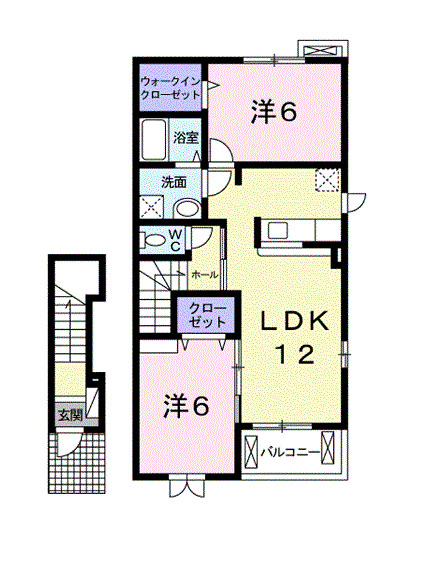 2階の間取り図