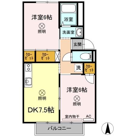 2階の間取り図