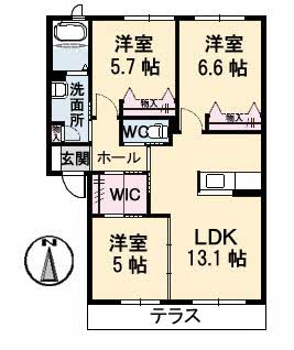 1階の間取り図