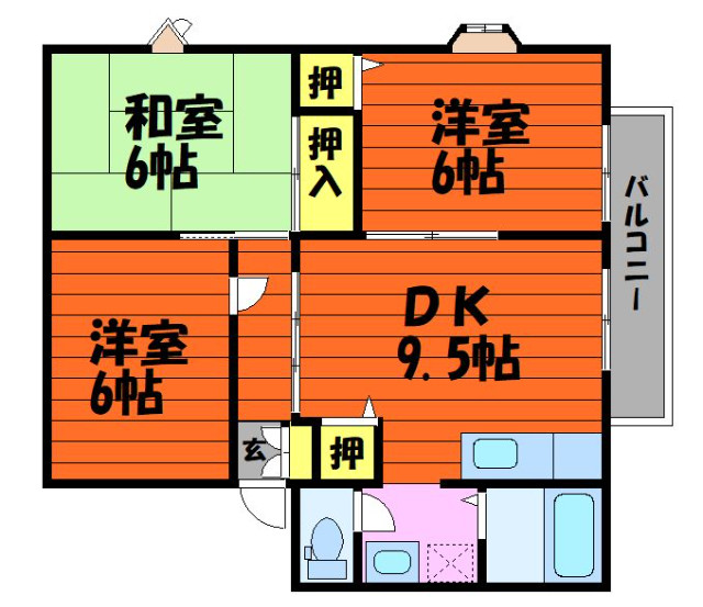 2階の間取り図