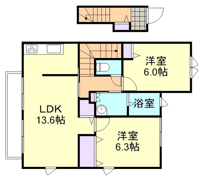 2階の間取り図