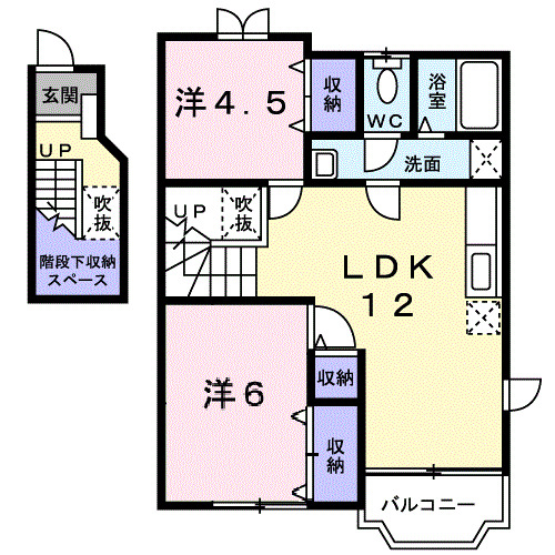 2階の間取り図