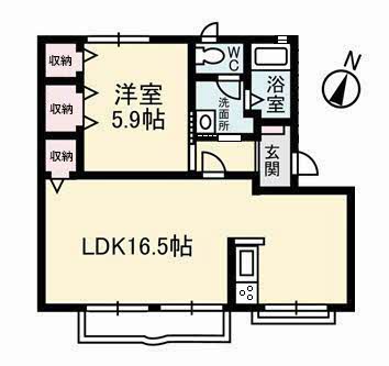1階の間取り図