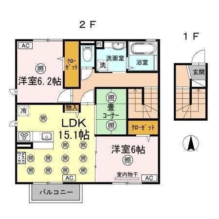 1階の間取り図