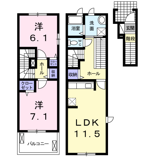 2階の間取り図