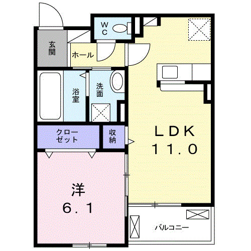 2階の間取り図