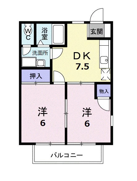 2階の間取り図
