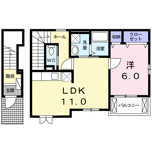 2階の間取り図