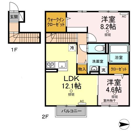 2階の間取り図