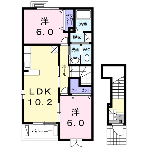 2階の間取り図