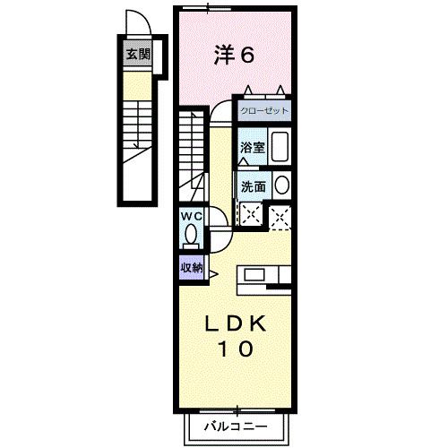 2階の間取り図