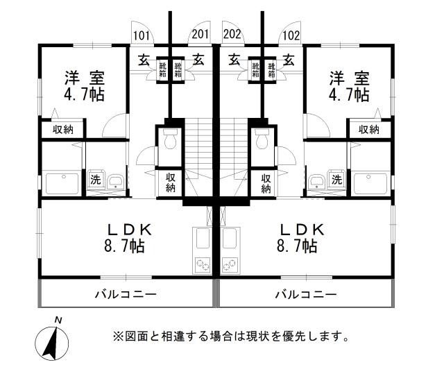 2階の間取り図