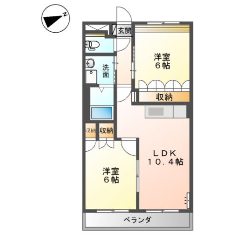 2階の間取り図