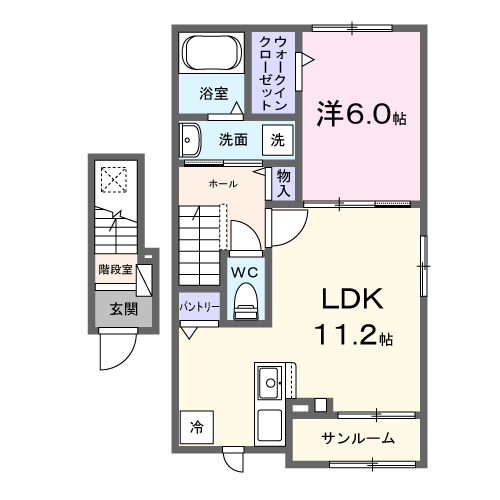 2階の間取り図