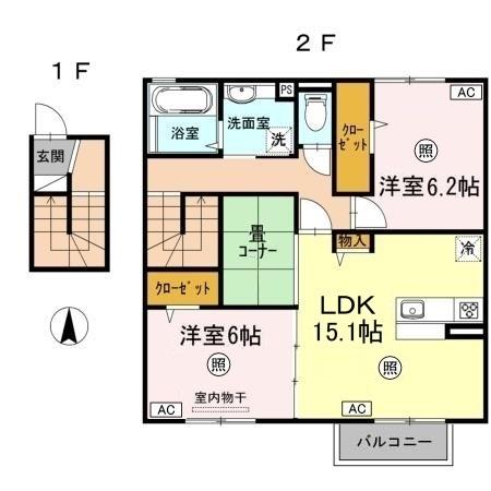 2階の間取り図