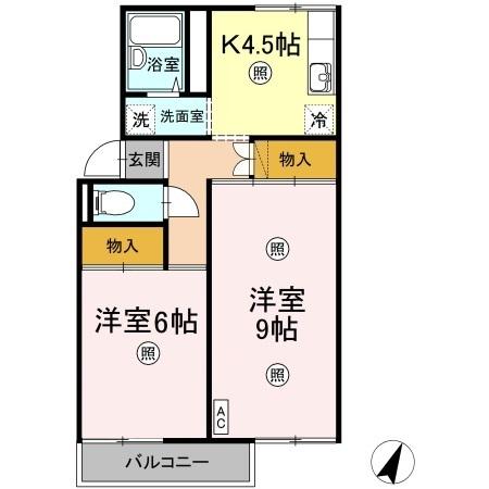 2階の間取り図