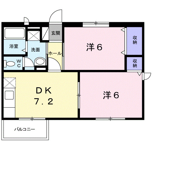 2階の間取り図