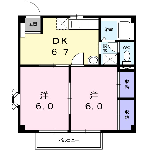 2階の間取り図