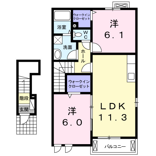 2階の間取り図
