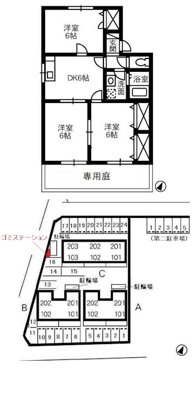 1階の間取り図